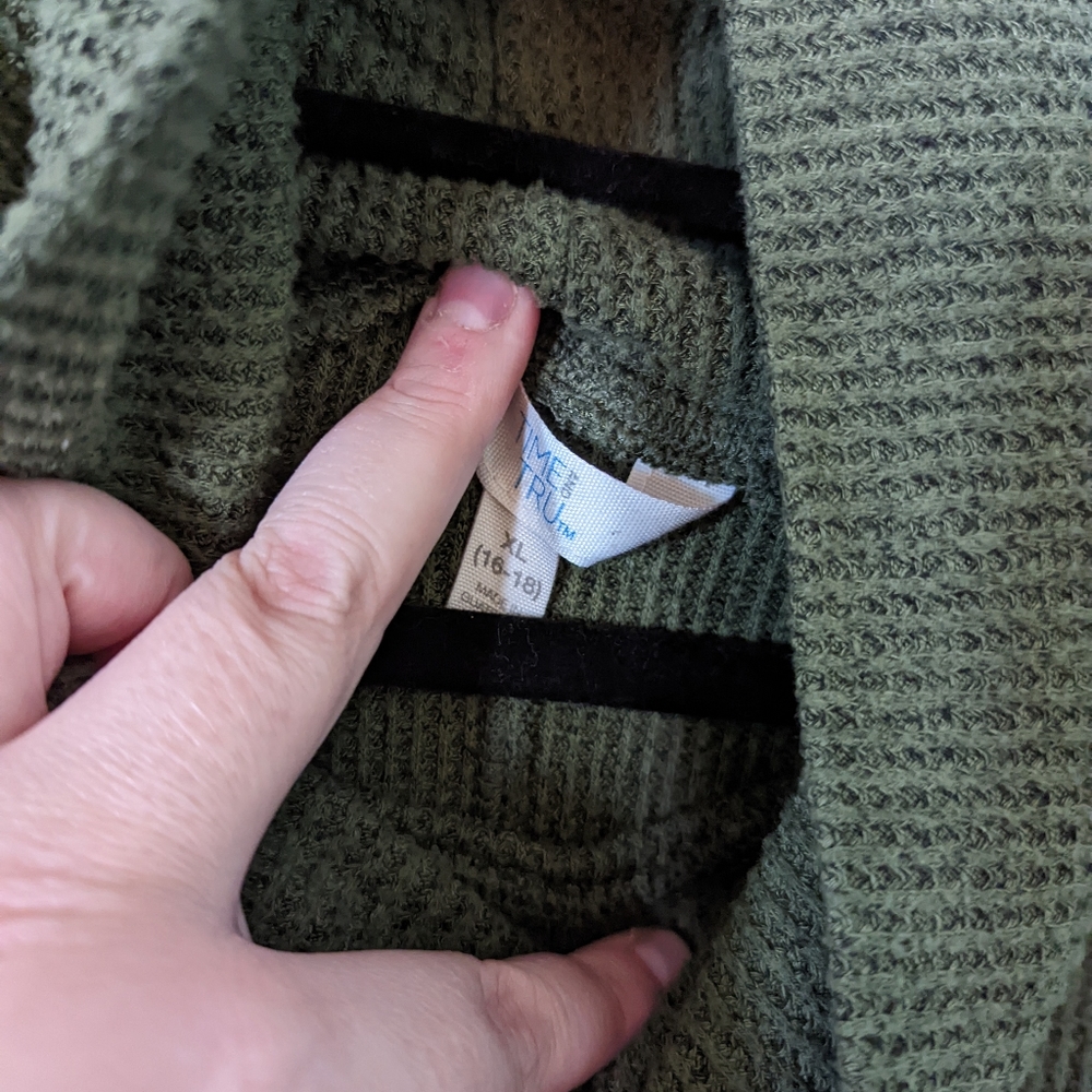 Great Basic Sweater XL Olive Green - Picture 6 of 9